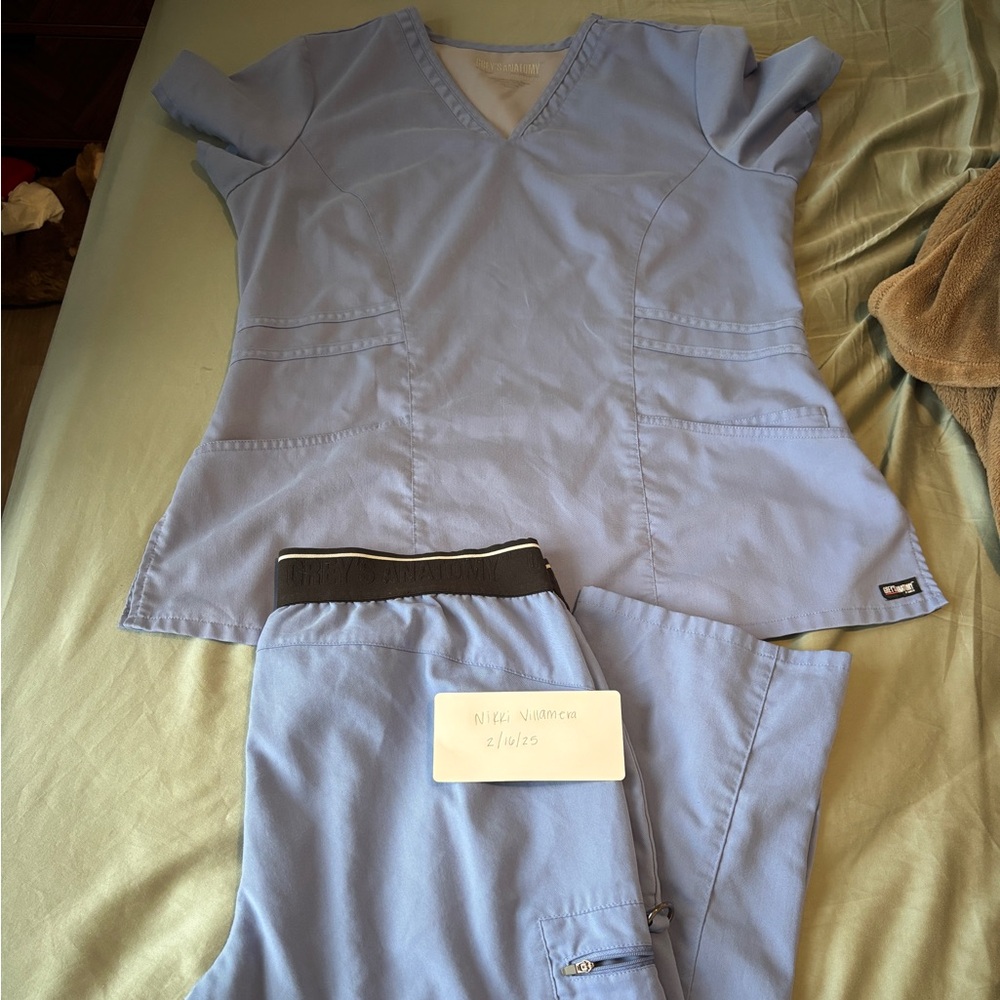 Light Blue Women's Scrub Set